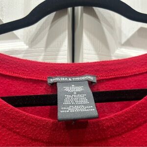 Chelsea & Theodore Vibrant Red Knit Top